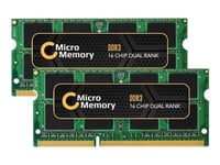 Coreparts - Ddr3 - Sats - 16 Gb: 2 X 8 Gb - So Dimm 204-Pin - 1333 Mhz / Pc3-10600 - 1.5 V - Ej Buffrad - Icke Ecc