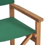 Instruktørstole 2 stk. massivt teaktræ grøn