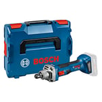 Bosch Professional 18V System meuleuse droite sans-fil GGS 18V-20 (sans batterie ni chargeur, avec 2 clés plates de 19 mm, dans boîte carton) Bleu