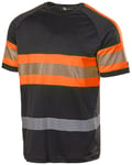 L.Brador 6110P musta/oranssi t-paita
