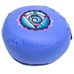 Meditation Cushion Chakra 5 Embroidered -- 2800 G; 33X17 Cm