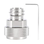 Broco Paintball CO2 Tank, Tank Paintball Canister Refill Adapter C02 Conversion Brass CO2 Adapter Replace Tank Canister Conversion for Sodastream(Silver)