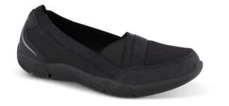 Skechers Dame Slip-in Sort  - Str. 39½ - Tekstil/gummi/