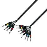 Adam Hall Cables 3 STAR L8 VP0 300 - Câble Multipaire 4 x Jack 6,35 mm TRS stéréo vers 8 x Jack 6,35 mm mono 3 m