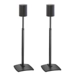 Black SANUS Pair Height-Adjustable Speaker Stands WSSE1A2 For Sonos Era 100™
