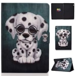 Succtop Huawei Mediapad T5 10.1 Inch PU Leather Case Wallet Flip Stand Cover Magnetic Tablet Protective Case with Card Slot and Anti-Slip Belt For Huawei Mediapad T5 10 10.1″ Spotted Puppy