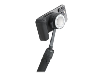 ShiftCam SnapGrip Creator Kit - telefonholder for mobilfotografering med et stativ og en lampe som støtter trådløs lading med en innebygd 3200mAh powerbank (MagSafe) (midnatt)