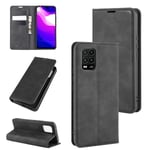 YSJ AYC For Xiaomi Mi Note 10 Lite 5g Retro-skin Business Magnetic Suction Leather Case with Holder & Card Slots & Wallet(Black) (Color : Black)