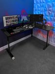 X Rocker Panther Xl Reversible Corner Sports Gaming Desk - Carbon Black