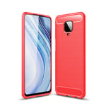 Xiaomi Redmi Note 9S/Note 9 Pro Carbon Fibre Case Red