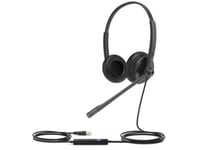 Yealink UH34 Dual Teams - Headset - på örat - kabelansluten - USB - svart