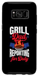 Coque pour Galaxy S8 Grill Dad se présente au travail, le 4 juillet, papa, blague