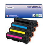 4 Toners compatibles avec HP Color LaserJet Pro M254nw remplace HP CF540X CF541X CF542X CF543X 203X - T3AZUR