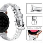 Hama Fit Watch 4910 Smalt armband i äkta läder, silver