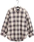 Gant TP Oxford Plaid Oversized Shirt W Putty (Storlek 38)