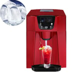 unknow 2 In 1 Ice Maker Machine Water Dispenser Timer, Electric Ice Cube Maker Machine Small, 15kg In 24h 2L Ready In 8 Minutes 2 Sizes Red