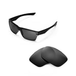 New Walleva Polarized Black Replacement Lenses For Oakley TwoFace Sunglasses