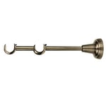 IANPAV Double Curtain Pole/Rod Support, Bracket 16/16 mm, 2 Pcs Set, Antique Brass