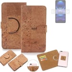 360° wallet case cork cover for Xiaomi Redmi Note 12 Pro case bag