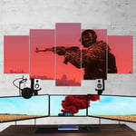 TOPRUN Canvas PUBG Playerunknowns Battlegrounds Minimalist 5 pieces Modern wall art for living room Prints Image Framed Artwork Painting Picture Photos Home decoration