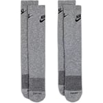 NIKE DH3778-073 U NK EVERYDAY PLUS CUSH CREW Socks Unisex Adult PARTICLE GREY/BLACK Size XL