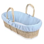 Clair de Lune Doublure polaire, pansement pour Moïse, panier en osier (bleu)