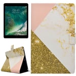 Fodral för iPad 9.7 - Guld, marmor & rosa