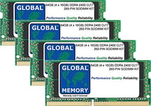 64GB (4 x 16GB) DDR4 2400MHz PC4-19200 260-PIN SODIMM MEMORY RAM KIT FOR INTEL 27" RETINA 5K IMAC (2017)