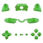 eXtremeRate LB RB LT RT Bumpers Triggers D-Pad ABXY Start Back Sync Buttons, Green Full Set Buttons Repair Kits with Tools for Xbox One Standard & Xbox One Elite V1 Controller (Model 1697/1698)