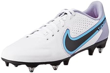 NIKE Women's Tiempo Legend 9 Academy Sg-pro Ac Sneaker, White Black Baltic Blue Pink Blast, 8 UK