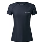Berghaus Women's 24/7 Short Sleeve Crew Tech Baselayer T-Shirt, Black, 20