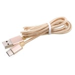 XC Tygbeklädd USB-C laddningskabel (Färg:: Guld)