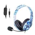 Adjustable PC /PS4 Game Gaming Headphones Soft Memory Earmuff and Noise-canceling Wired Headset For PS4 Game With Microphones