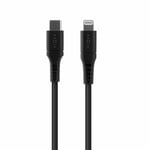 Fixed Kaapeli Liquid Silicone USB-C/Lightning 2m Musta