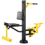 Gymrex Benspark med pull-up-stång för utegym - Upp till 130 kg Stål