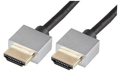 Pro Signal Câble HDMI fin haute vitesse 4K UHD 60Hz avec Ethernet, mâle vers mâle, 1 m Noir