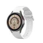 System-S Bracelet 20mm en Silicone pour Samsung Galaxy Watch 5 4 Smartwatch Blanc, Blanc., Eine Grösse