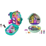 Polly Pocket World Cactus Cowgirl Ranch Compact with Fun Reveals, Micro Polly and Shani Dolls, 2 Horse Figures and Sticker Sheet & GTN15​ Hedgehog Cafe Compact, Micro Polly Doll and Friend Doll