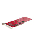 Quad M.2 PCIe Adapter Card x16 Quad NVMe or AHCI M.2 SSD to PCI Express 4.0 Up to 7.8GBps