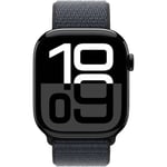 Apple Watch Series 10, Smartwatch (black (glossy), aluminum, 46 mm, Sport Loop ink, cellular)