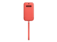 Apple Sleeve with MagSafe - Skyddshölje för mobiltelefon - läder - rosa citrus - för iPhone 12 Pro Max