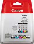 Set of 5 Canon PGI570 CLI571 Ink Cartridge Combo Pack For PIXMA TS5051 Printer