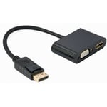 cablexpert DisplayPort male to HDMI female + VGA female adapter cable, black (A-DPM-HDMIFVGAF-01)