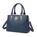 Miss Lulu Handbags for Women, Womens Top Handle Bag, Shoulder Bag for Women (Blue)