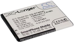 Kompatibelt med Alcatel One Touch T Pop, 3.7V, 1300 mAh