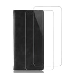 UILY Case Compatible for Xiaomi Poco X3 NFC + 9H Tempered Glass Film, Retro Style Wallet Leather Cover with Card Slot, Magnetic Bracket Shell. Black