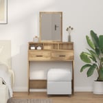 Sminkbord med Lådor Artisan Ek 79x41x140 cm
