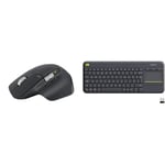 Logitech MX Master 3S - Wireless Performance Mouse with Ultra-Fast Scrolling, Ergonomic & K400 Plus Wireless Touch TV Keyboard With Easy Media Control and Built-in Touchpad
