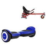 Paket Hoverboard Go Kart med Stötdämpare, 6.5 tums, Jetson Prism Blue, Standard Räckvidd och Röd Hoverkart med Stötdämpare, Smart Balance