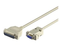 Microconnect - Seriell Kabel - Db-25 (Hane) Till Db-9 (Hona) - 1.8 M - Tumskruvar - Grå